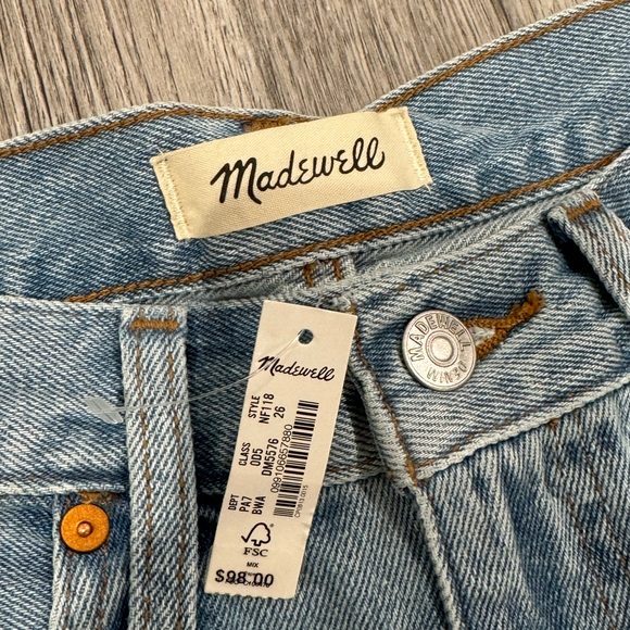 NWT Madewell Baggy Straight Jeans in Berteau Wash size 26 - Picture 7 of 8